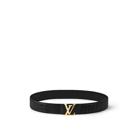 LV Initiales 40mm Reversible Belt Shiny Crocodile 